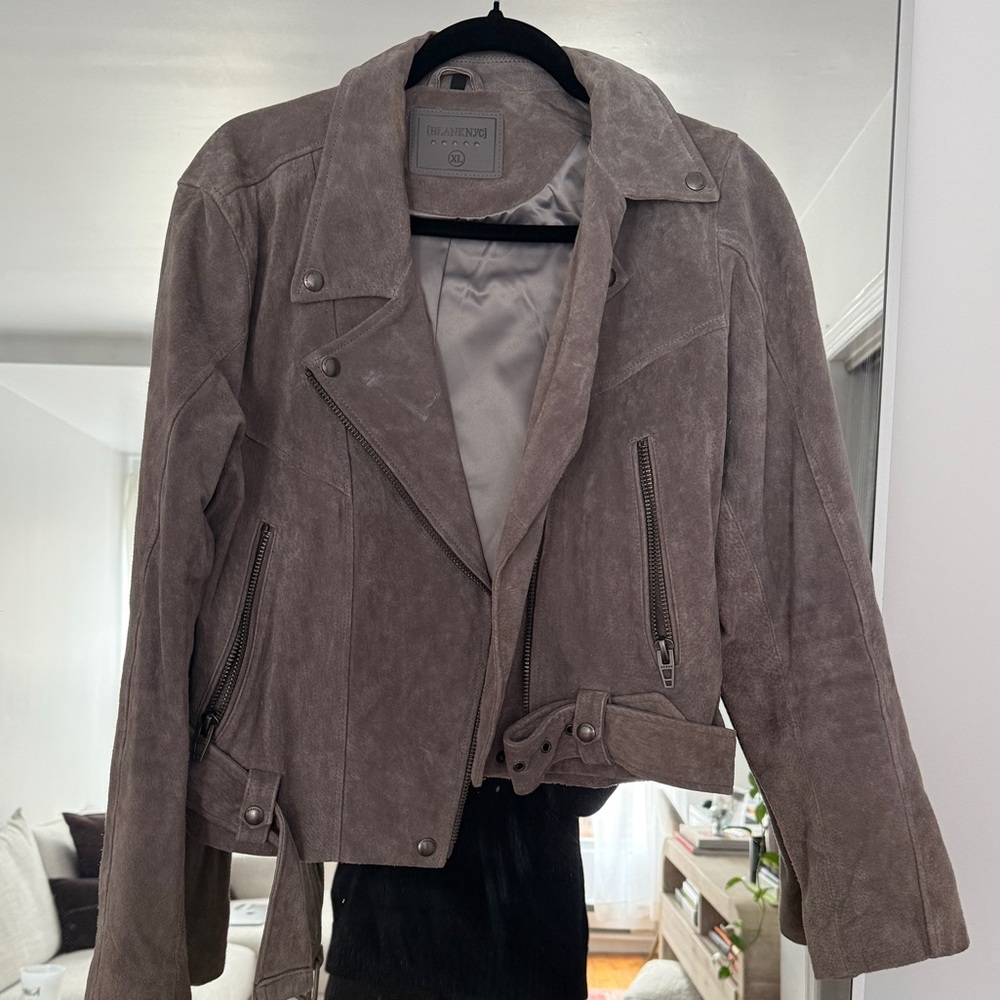 Blank NYC Light Gray Suede Jacket XL
